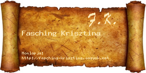 Fasching Krisztina névjegykártya