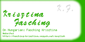 krisztina fasching business card